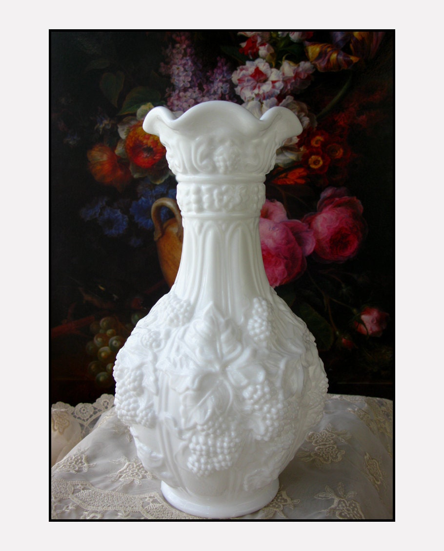 Vintage Milk Glass Vase by Imperial Glass Vase