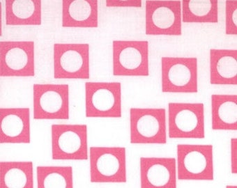 SALE One Yard Sherbet Pips by Aneela Hoey for Moda - Bubble Gum Pink Play Dots