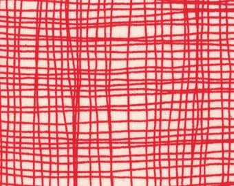 One FAT QUARTER Summersville - Lucie Summers for Moda - Weave in Bus Red