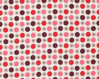 One Yard Denyse Schmidt, Flea Market Fancy - Legacy Collection, Flower and Dot in Red
