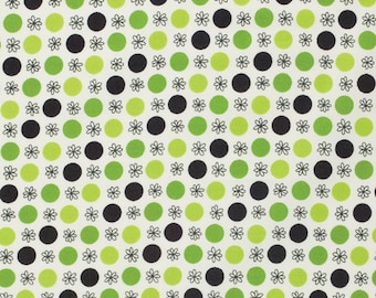 One Yard Denyse Schmidt, Flea Market Fancy - Legacy Collection, Flower and Dot in Green