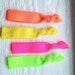 NEON Ribbon Elastic Hair Ties for Ponytails & Wrists
