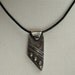 Fine Silver Necklace - PMC - Corded Silver Pendant - Metal Clay Jewelry