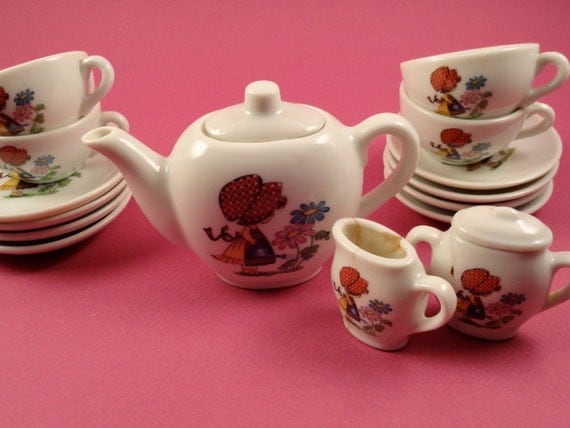 holly hobbie china tea set