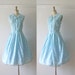 vintage 1950s dress / 50s dress / Blue Skies