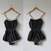 vintage 1940s swimsuit / 40s maillot / blue bathing suit