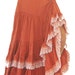 Flamenco Skirt in Orange Cotton and Broderie Anglaise