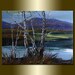Original Textured Palette Knife Landscape Painting Oil on Canvas Contemporary Modern Art 12X16 by Willson Lau