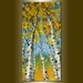 Original Landscape Painting Oil on Canvas Textured Palette Knife Contemporary Modern Tree Art Seasons 18X36 by Willson
