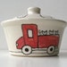 Lidded Serving Bowl- Cats in a Truck- Small Ceramic Serving Dish, Baking Dish, or Treasure Box