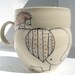 Handmade Ceramic Coffee Mug- Hedgehog and Elephant Coffee Cup