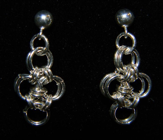 Items similar to Sterling Silver Japanese Cross Earrings on Etsy