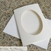 Set of 3 - Blank Needlework Cards - Tri-Fold - Oval Window - Die-Cut Window Cards - Craft Mounting Card - OFF WHITE