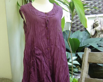 Sleeveless Cotton Top - Purple