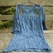 Long Sleeves Bohemian Embroidered Long Blouse - Blue