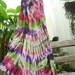 Ariel on Earth - Boho Gypsy Long Tiered Ruffle Tie Dyed Cotton Skirt - PP0102