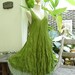 M-XL Double Layers Cotton Dress - Apple Green