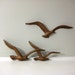 Vintage Seagull Wall Decor, Mid Century Modern Style Birds, Wood Resin, Minimalist Brown Retro Home Decor, Minimal, Minimalism