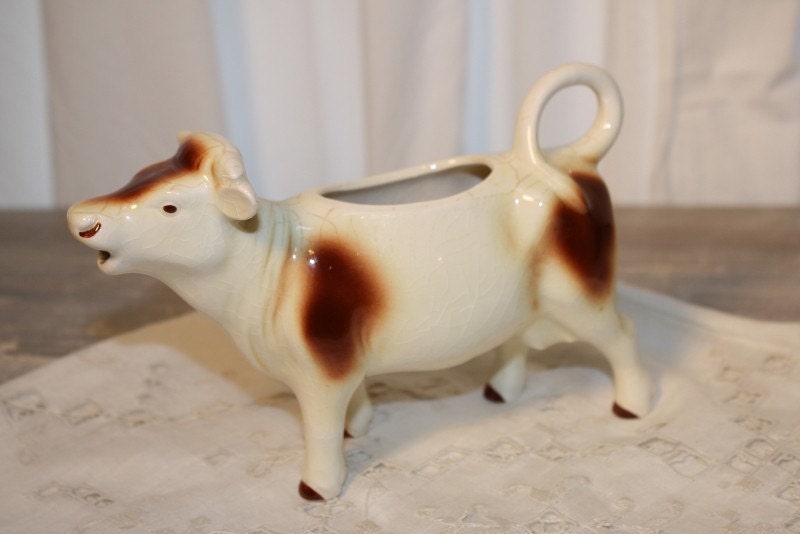 Vintage Cow Creamer Pitcher German Mark by capemayantiquesinc