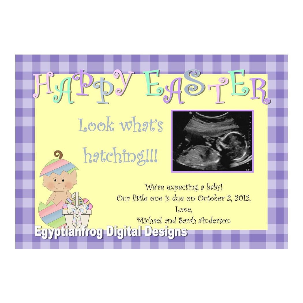 Easter Pregnancy Announcement Chick Easter Egg Basket