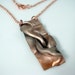 Copper and Steel Draped Ombre Pendant
