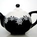 Teapot handpainted with lace dotting
