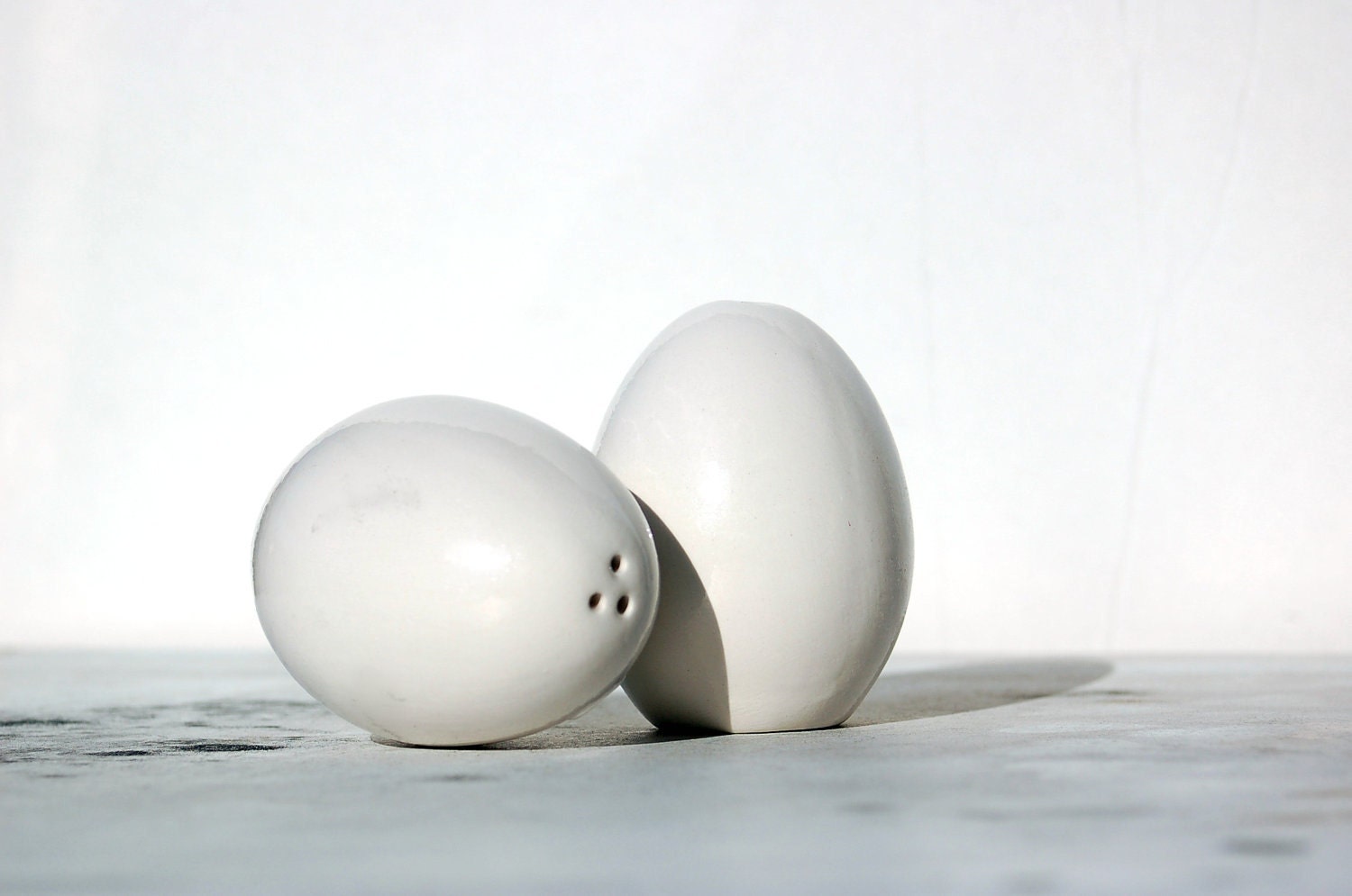 Salt and Pepper Shaker with Egg shape by TheBabyHandprintCo