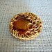 Art Brooch, Amber Glass Pin, Branches, Organic, 1960s Art brand brooch