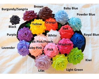 Paper Flowers Bouquet - 1 Dozen Short-stem Custom Handmade - Choose Your Colors