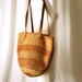 woven straw brown farmers market bag