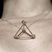 3D triangle . gold filled pyramid necklace