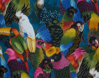 Birds of a Feather Print Pure Cotton Fabric from Alexander Henry--By the Yard