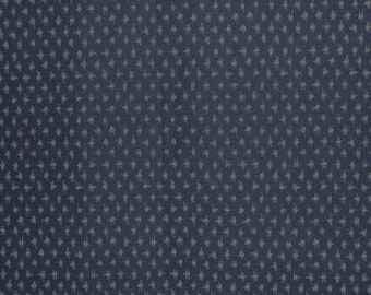 Small Ikat Design Japanese Indigo Print Fabric--One Yard