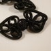 Heavy Black Frog Closure with Black Seed Beading--One Piece