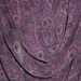Pure Silk Chiffon Purple Peacock Feather Print Fabric--One Yard