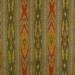 REMNANT---Olive Green Gold and Burnt Orange Ikat and Dobby Weave Cotton Fabric--1.5 Yards