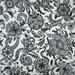 REMNANT--Black on White Damask Print Stretch Cotton Ottoman--2.75 Yards