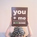 You Plus Me Equals Awesome - Art Block Print, Awesome Print, Wedding Print, Best Friend, 8x10 Print, Brown, Green, Cozy, Woodland