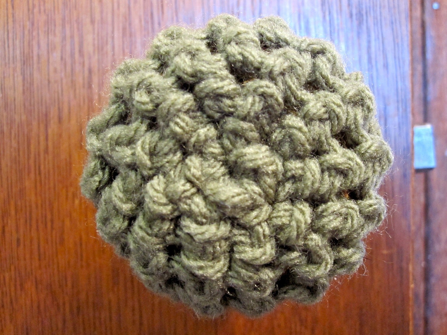 Green Crochet Door Knob Cover by MadeWithLoveByAshley on Etsy