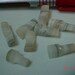 8 Alabaster Onyx Cream Color Beads 8-10 mm Pinch Twisted Shape 24 mm 1 Inch