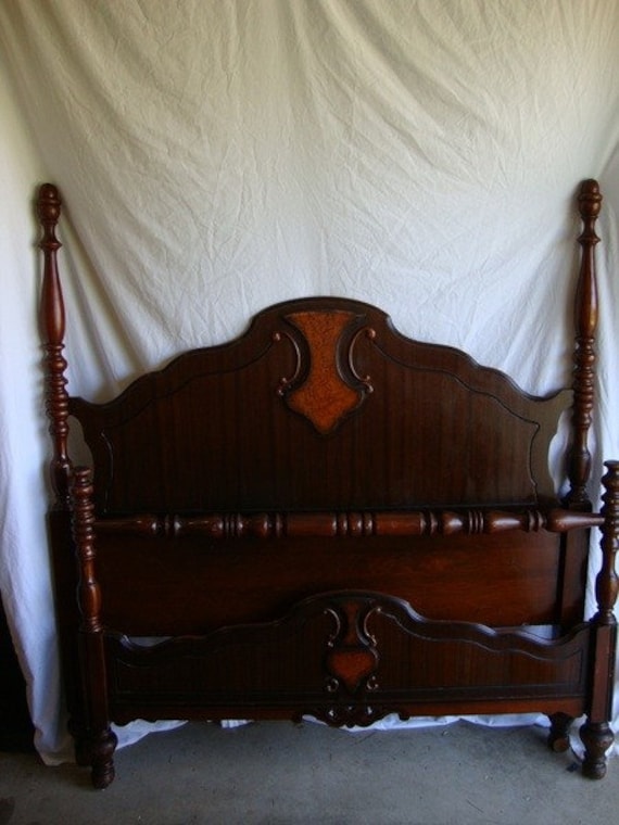 Antique full size headboard/footboard by wittiques on Etsy