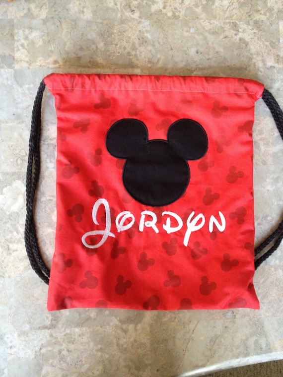 Disney Drawstring Backpack with monogrammed name