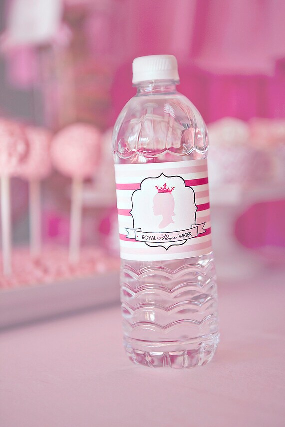 diy printable water bottle labels princess party