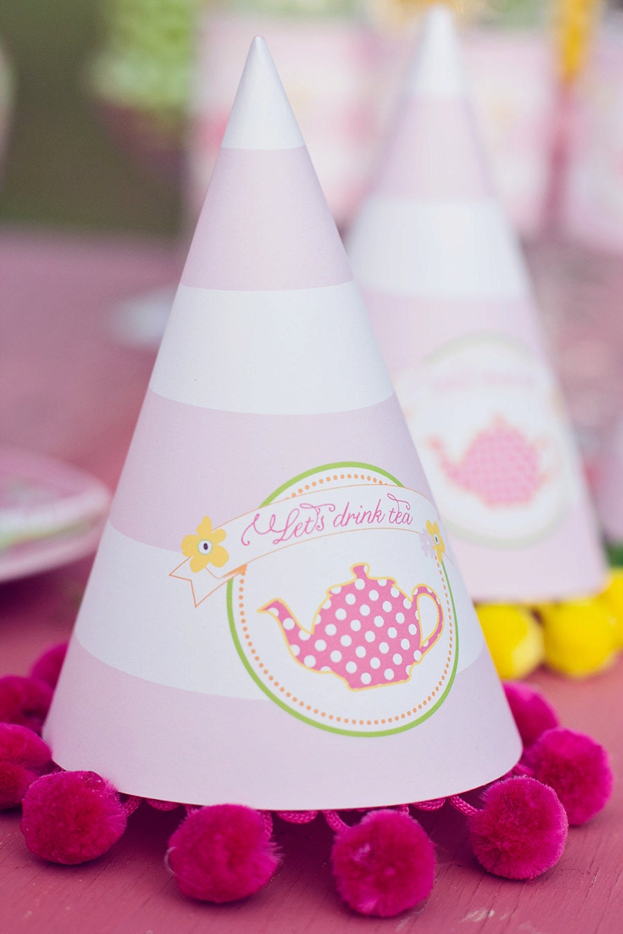  DIY Printable Party Hat Garden Tea Party 