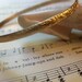 14K gold filled bangle bracelet, floral pattern