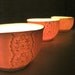 Paper Thin Porcelain Lace Bowl, Translucent Candle Holder-Hideminy Lace Series