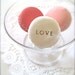 Pink, Red, White Love Ceramic Macaron Sachet-Fragrance Object