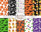 25% OFF SALE Digital Paper Pack for Scrapbooking, Invitations, Card Making, Commercial Use - Halloween Il_170x135