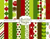25% OFF SALE Digital Scrapbooking Papers - Mistletoe Il_170x135