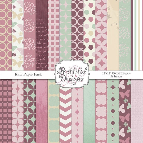 Digital Paper Pack - Personal and Commercial Use - Kate Il_570xn